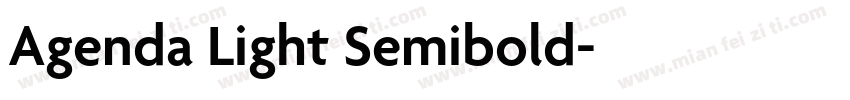 Agenda Light Semibold字体转换